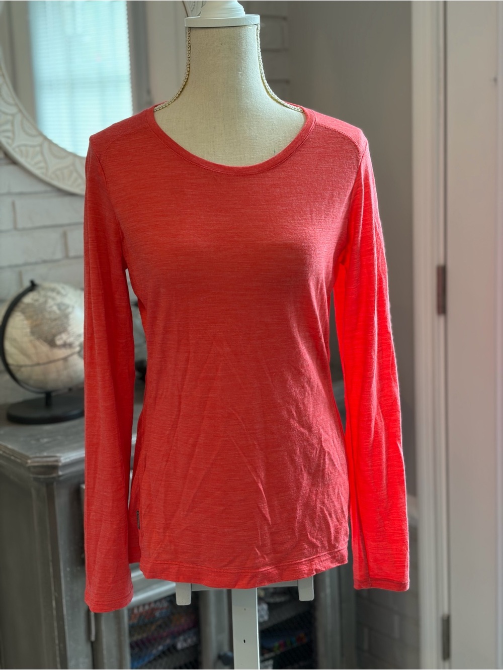 Icebreaker Merino Cool Lite Blend Medium Long Sleeve Base Layer Hiking HOLES
